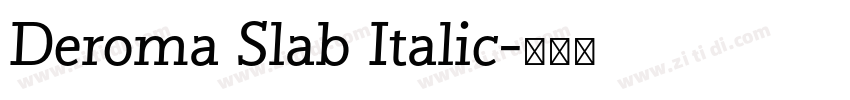 Deroma Slab Italic字体转换